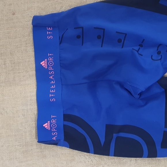 Adidas Stellarsport Size XS (approx 8) Blue Leggings - Picture 7 of 7